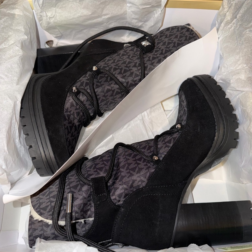 Michael Kors Culver Mixed-Media Platform Boot - Picture 7 of 11